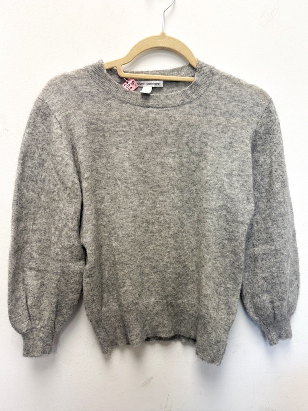 Autumn Cashmere Silk Gray Crewneck Sweater